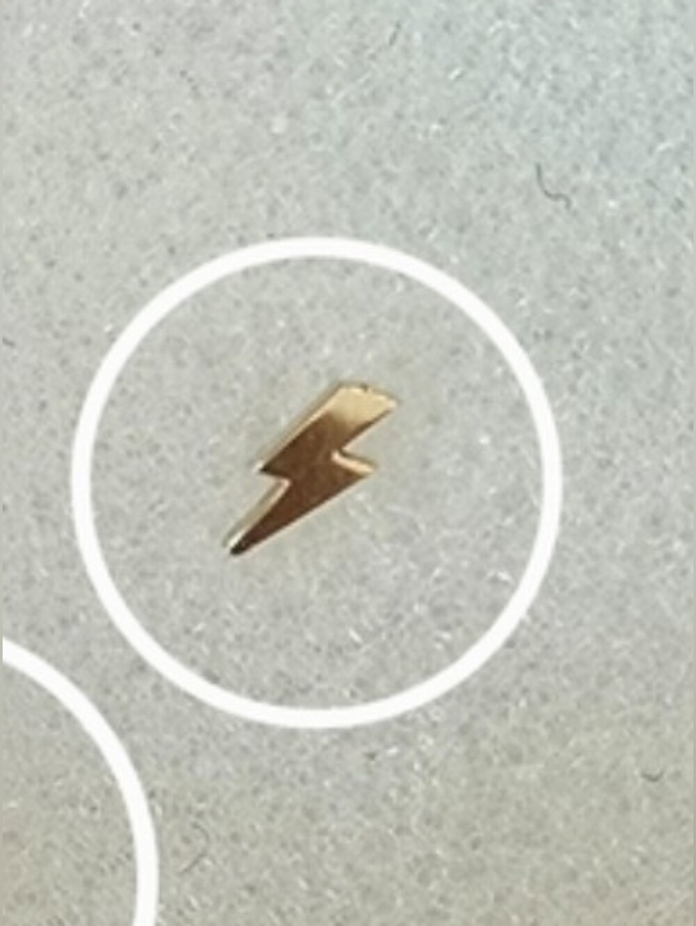 NEW ZOE CHICCO ITTY BITTY 14K Gold Lightning Bolt EARRING
